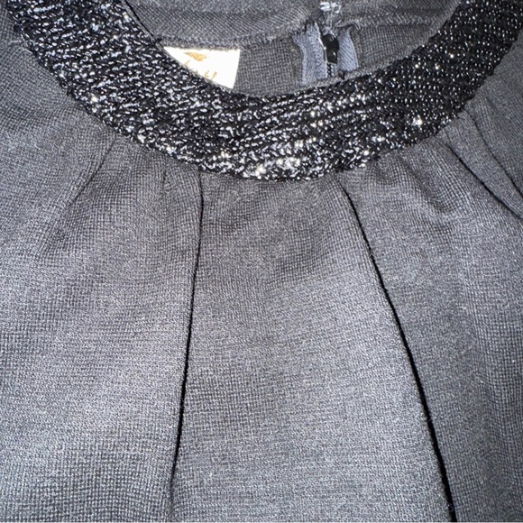 Leslie Fay knits wool black sheath dress sleeveless evening vintage 50/60s 6 8 M - Picture 5 of 13